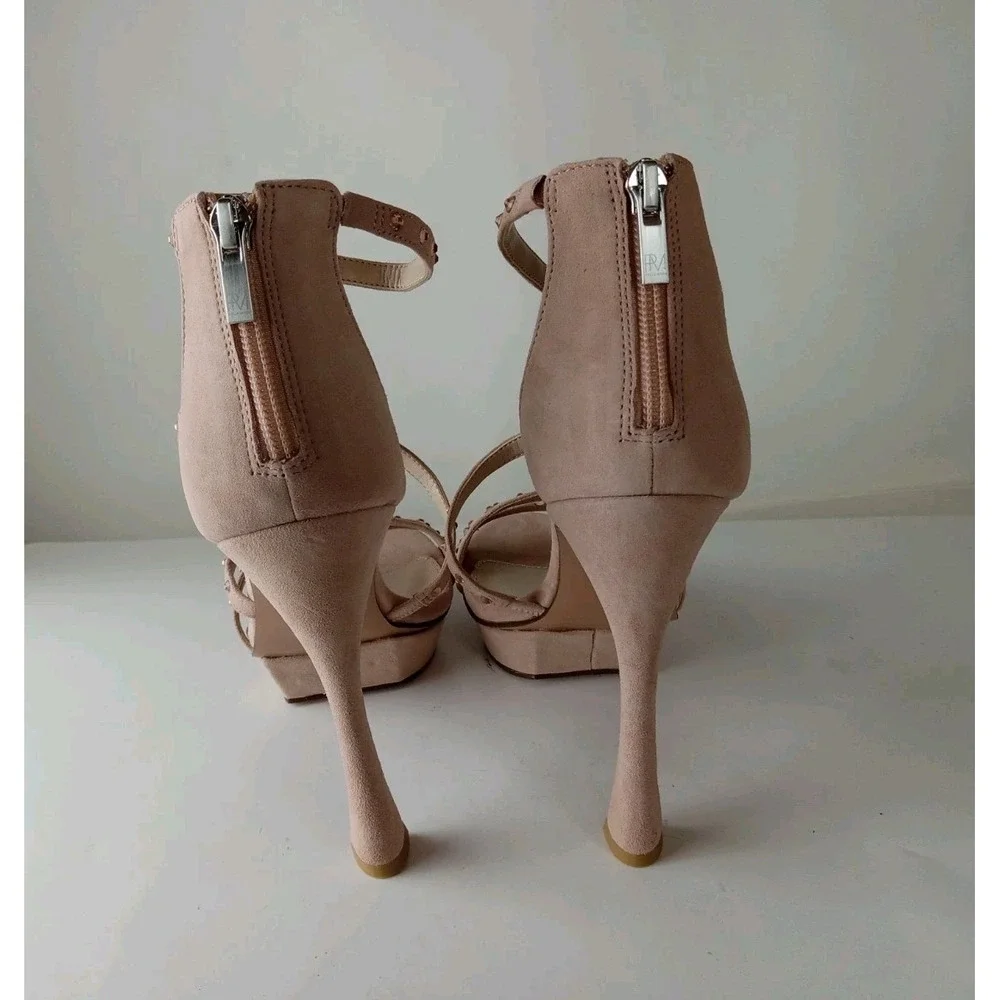 Pelle Moda Neela Platform Sandal, Blush Kid Suede, Women Size 9.5, NEW   $165